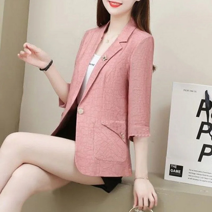 MARTA - Blazer elegante con cierre de un solo botón para mujer