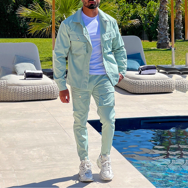 Conjunto cargo de hombre con sudadera y pantalón a juego – RYDER