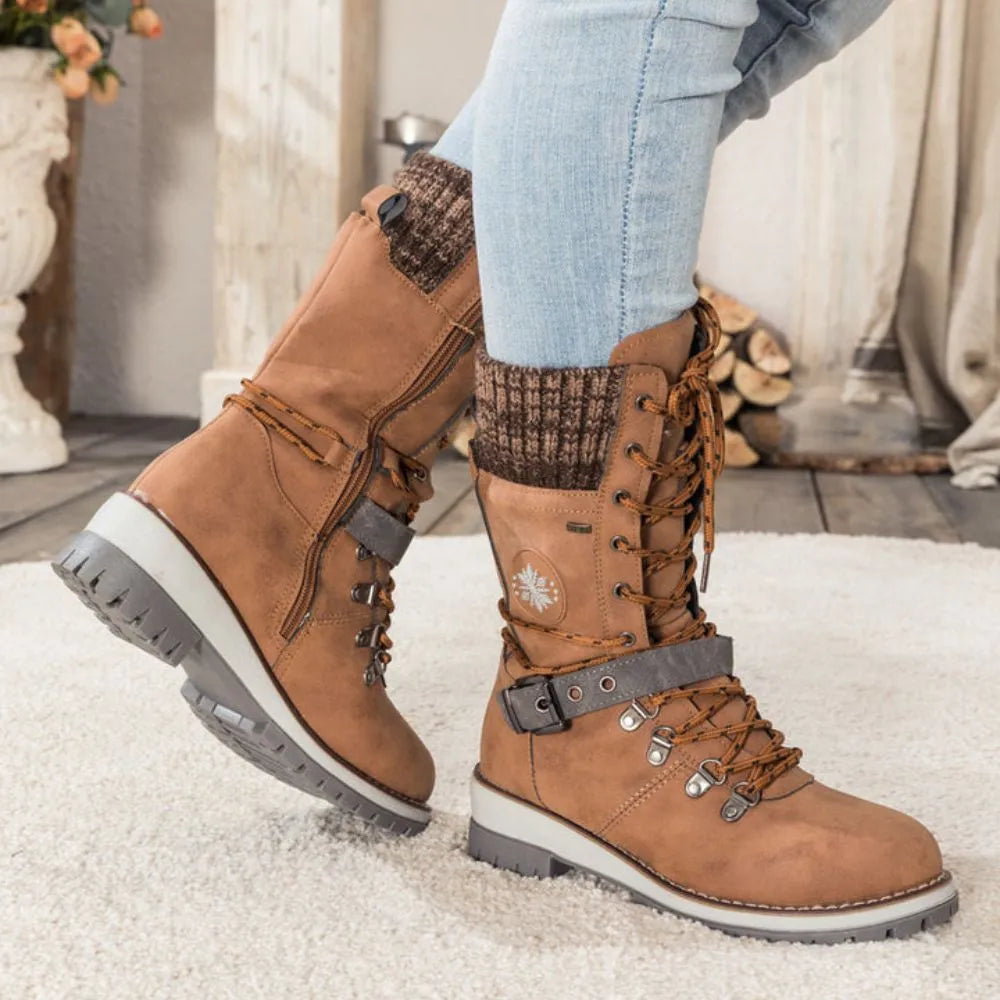 Botas de invierno impermeables para mujer con suela antideslizante – SNOWRA
