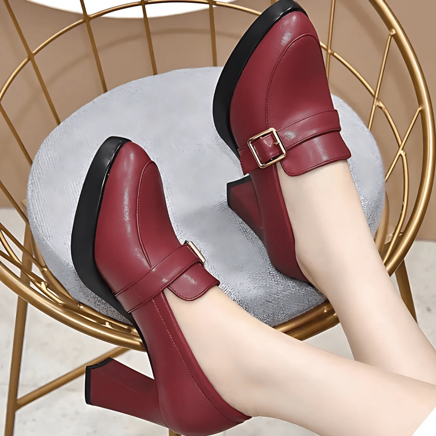 Zapatos de tacón alto con plantilla ortopédica y diseño elegante – BELVIANA
