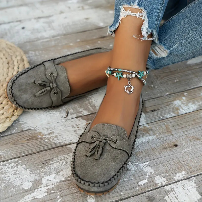 Mocasines elegantes para mujer con lazo y suela flexible – LUNIA FLEX