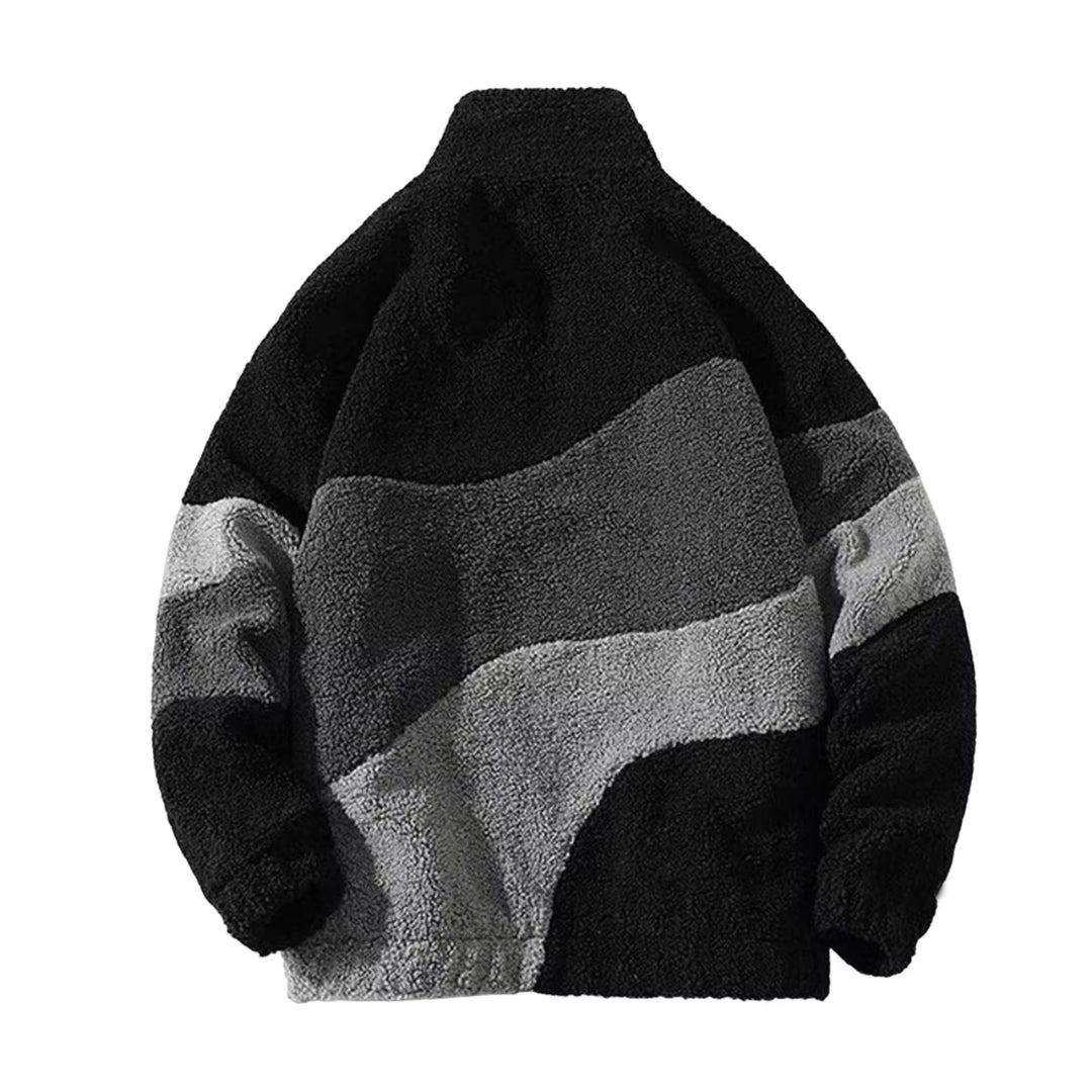 REVARN – Chaqueta de hombre estilo vintage en tejido polar cálido