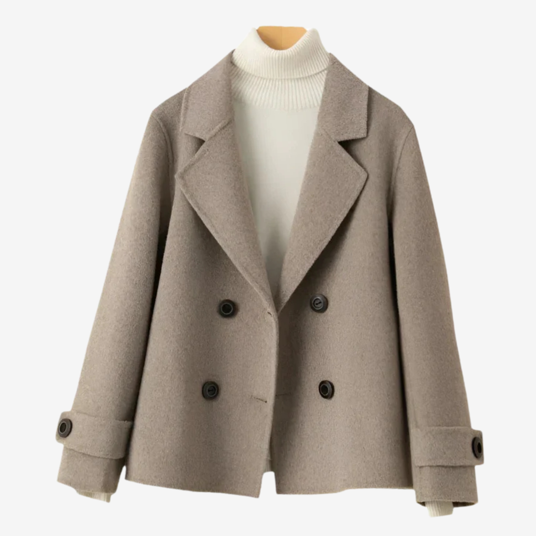 Chaqueta corta de lana con corte clásico para mujer – AIRLEA