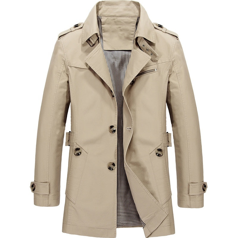 MARIE - Trench coat clásico con doble fila de botones para mujer