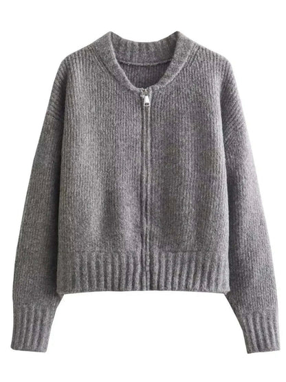 DIEDE - Chaqueta de suéter estilo vintage para mujeres