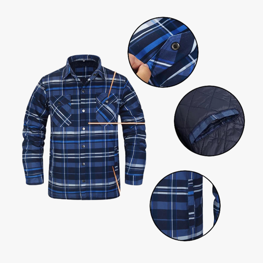 Camisa de franela térmica a cuadros para hombre – DAYTON