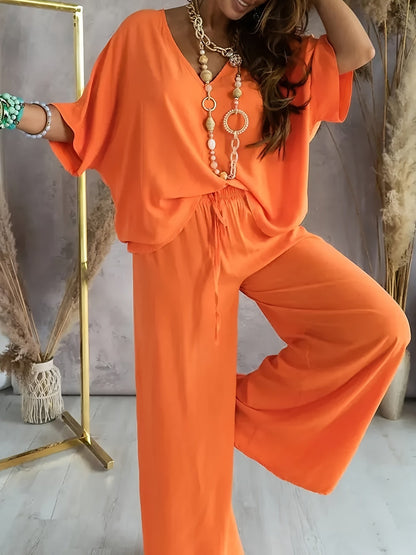 Conjunto de dos piezas con top y pantalón para mujer – VAYENA