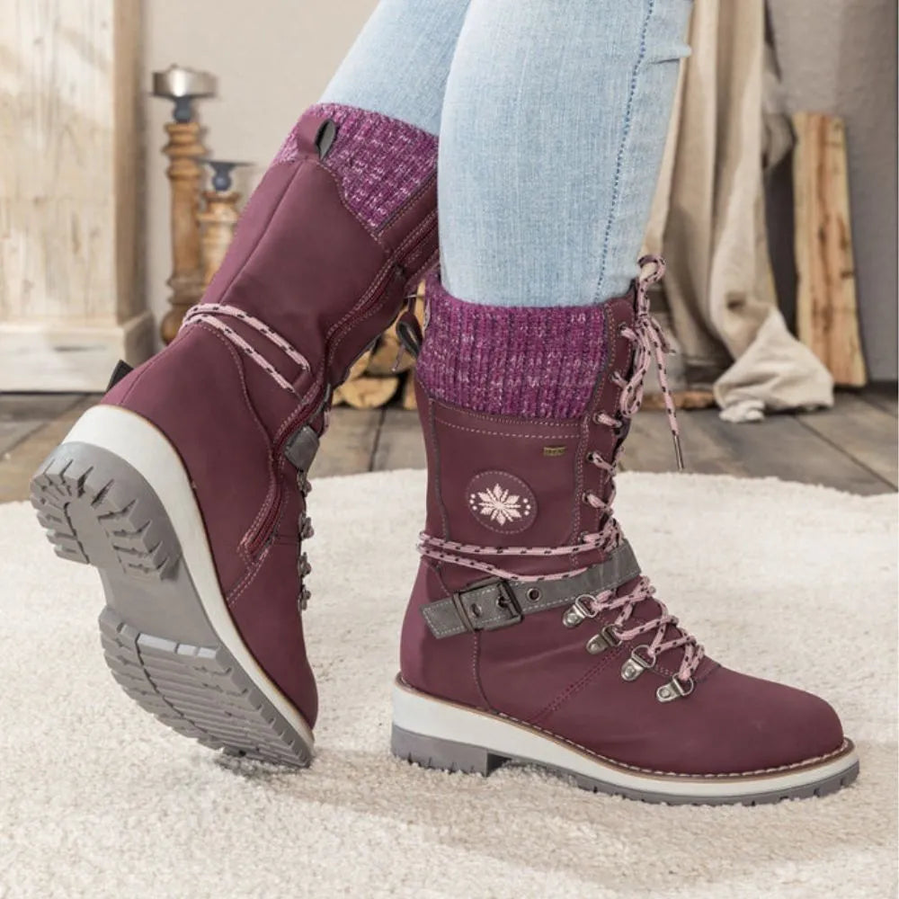 Botas de invierno impermeables para mujer con suela antideslizante – SNOWRA