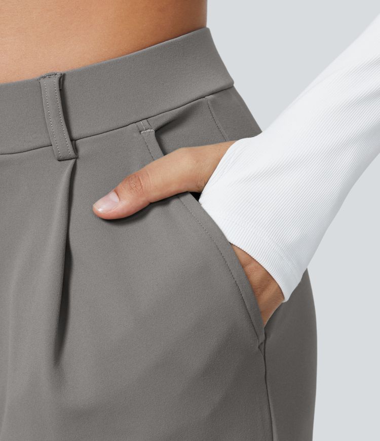 Pantalón de talle alto y pierna ancha para mujer – OLEA WIDE FIT