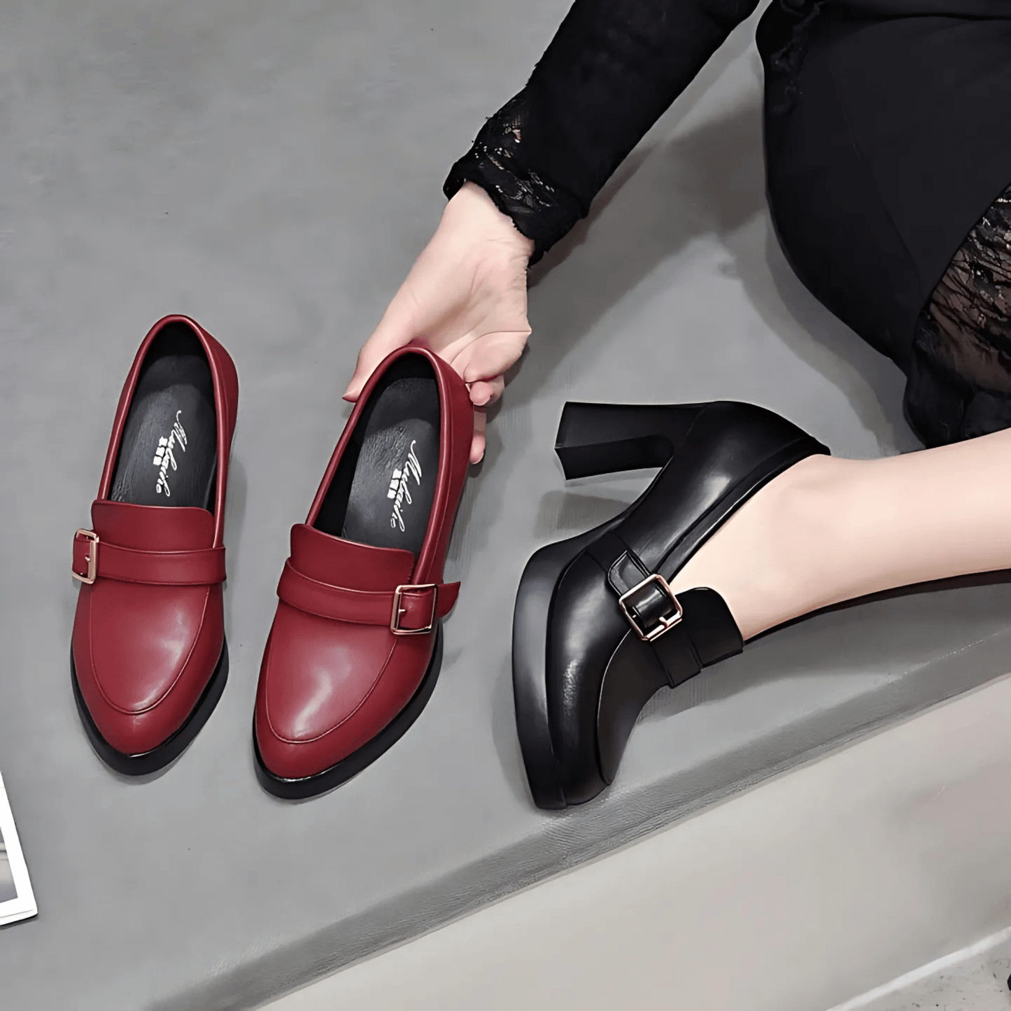 Zapatos de tacón alto con plantilla ortopédica y diseño elegante – BELVIANA