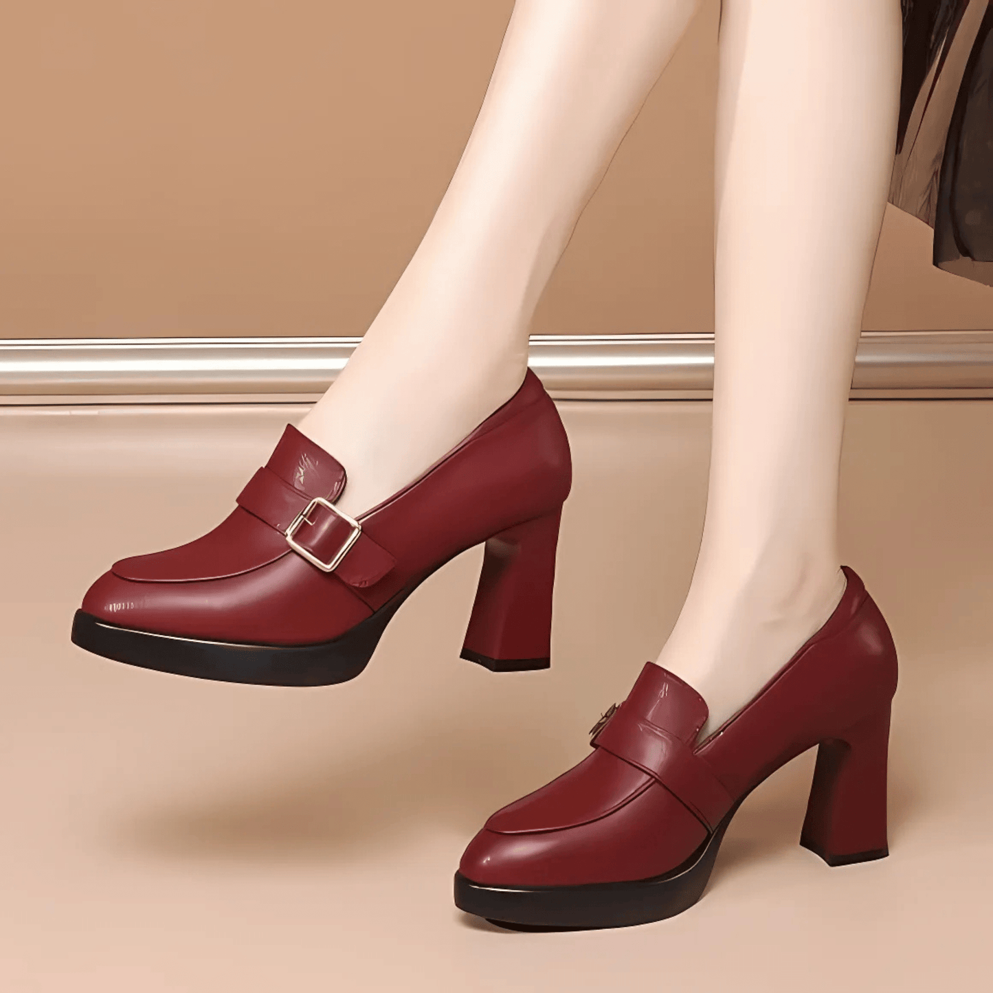 Zapatos de tacón alto con plantilla ortopédica y diseño elegante – BELVIANA