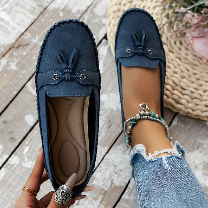 Mocasines elegantes para mujer con lazo y suela flexible – LUNIA FLEX