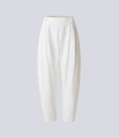 Pantalón holgado de mujer con cintura alta – CLAUDINA