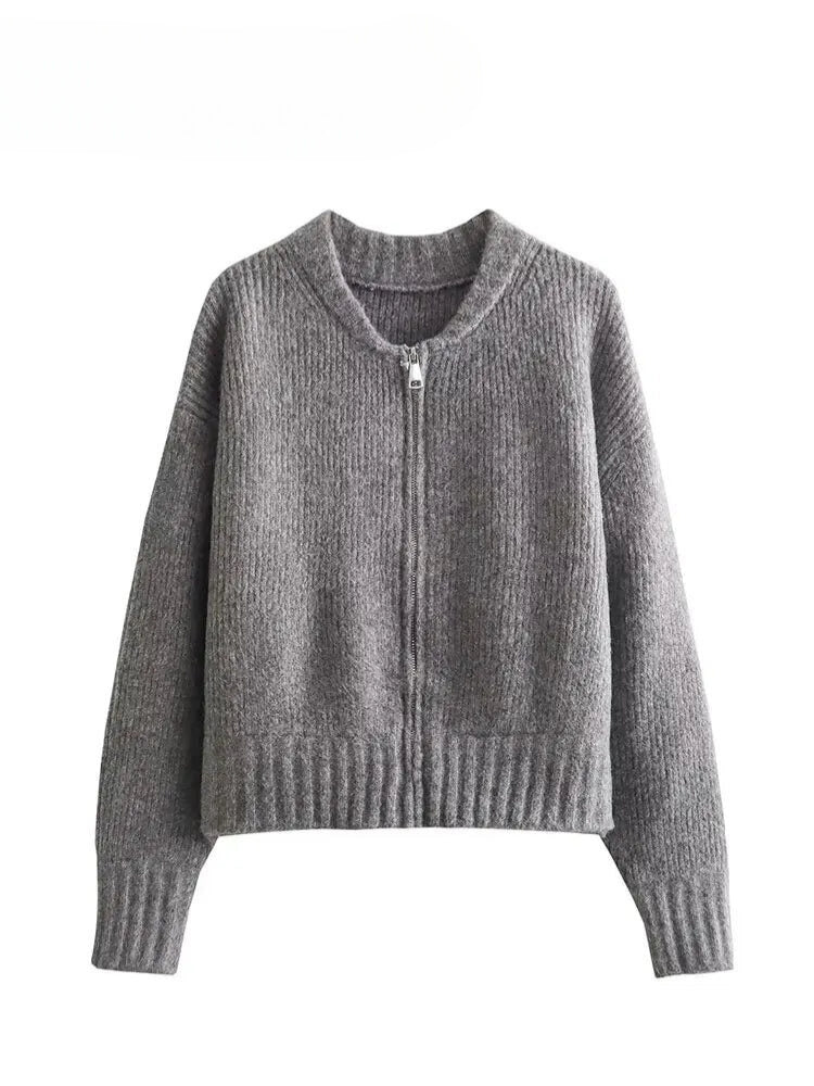 DIEDE - Chaqueta de suéter estilo vintage para mujeres