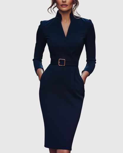 Claribel – Vestido negro refinado de fiesta para mujer