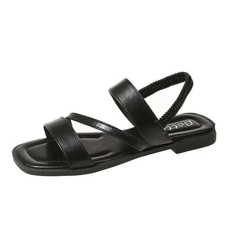 Sandalias de cuero elegantes y cómodas para mujer con diseño minimalista – LUMINA
