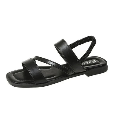 Sandalias de cuero elegantes y cómodas para mujer con diseño minimalista – LUMINA