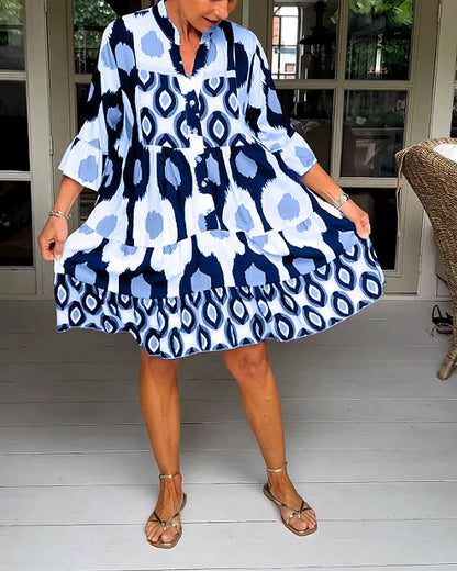 Vestido de verano ligero y elegante para mujer con estampado único – ELENA LUZ