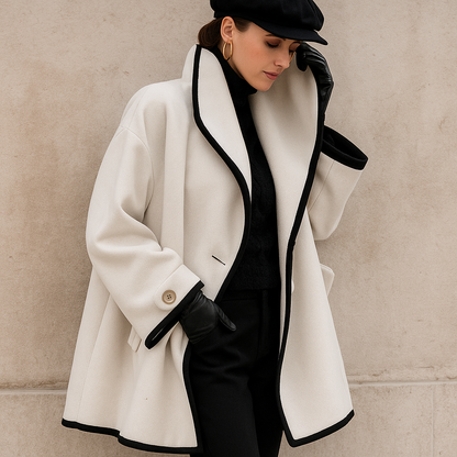 Abrigo de invierno oversize para mujer con diseño tipo gabardina – CELEYA