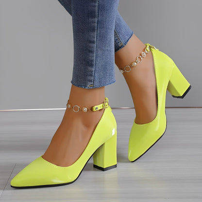 Zapatos de tacón grueso cómodos para mujer – BELMIRA
