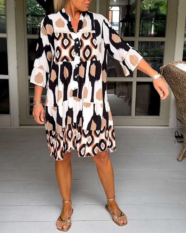 Vestido de verano ligero y elegante para mujer con estampado único – ELENA LUZ