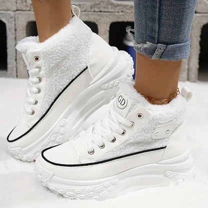 ESME - Botines impermeables de felpa para mujer