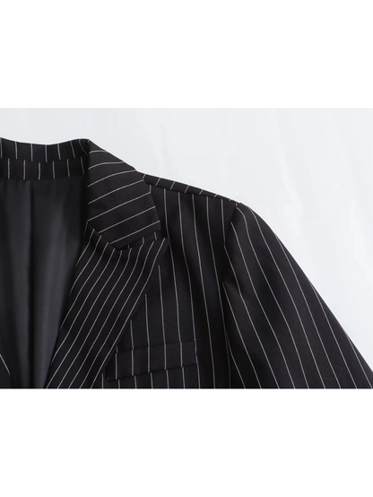 AINA - Blazer formal con rayas para mujer, perfecto para el aspecto de oficina