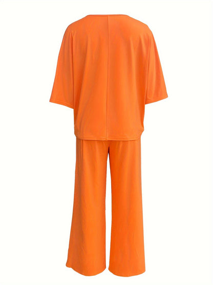 Conjunto de dos piezas con top y pantalón para mujer – VAYENA