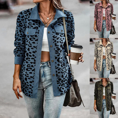 Blazer entallada con estampado de leopardo – LÉONA