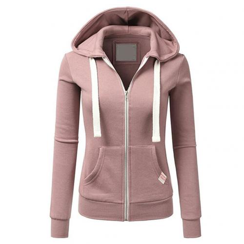 Sudadera de invierno con cremallera y estampado de cuadros para mujer – ANDREA