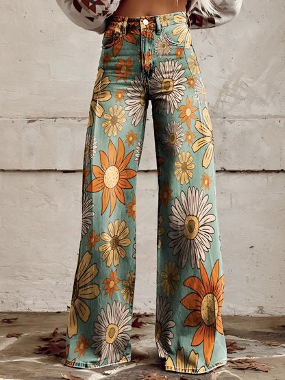 DENIVIA – Jeans de mujer acampanados de pierna ancha con corte favorecedor