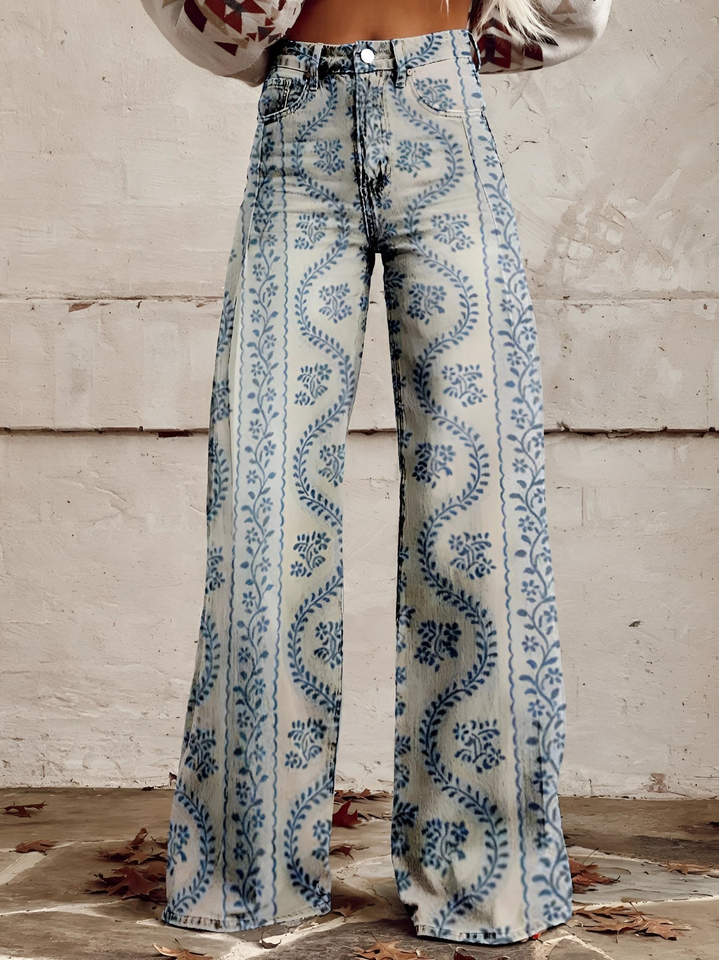 DENIVIA – Jeans de mujer acampanados de pierna ancha con corte favorecedor