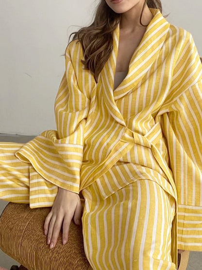 Conjunto lounge de algodón para mujer con estilo relajado – SOREYA