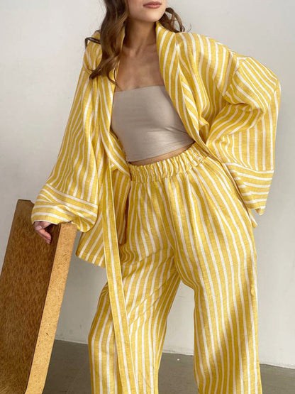 Conjunto lounge de algodón para mujer con estilo relajado – SOREYA