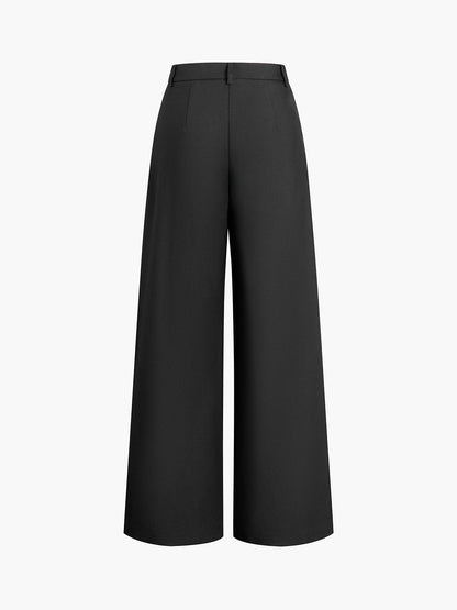 Pantalón de mujer de pierna ancha y talle alto – NAELIA