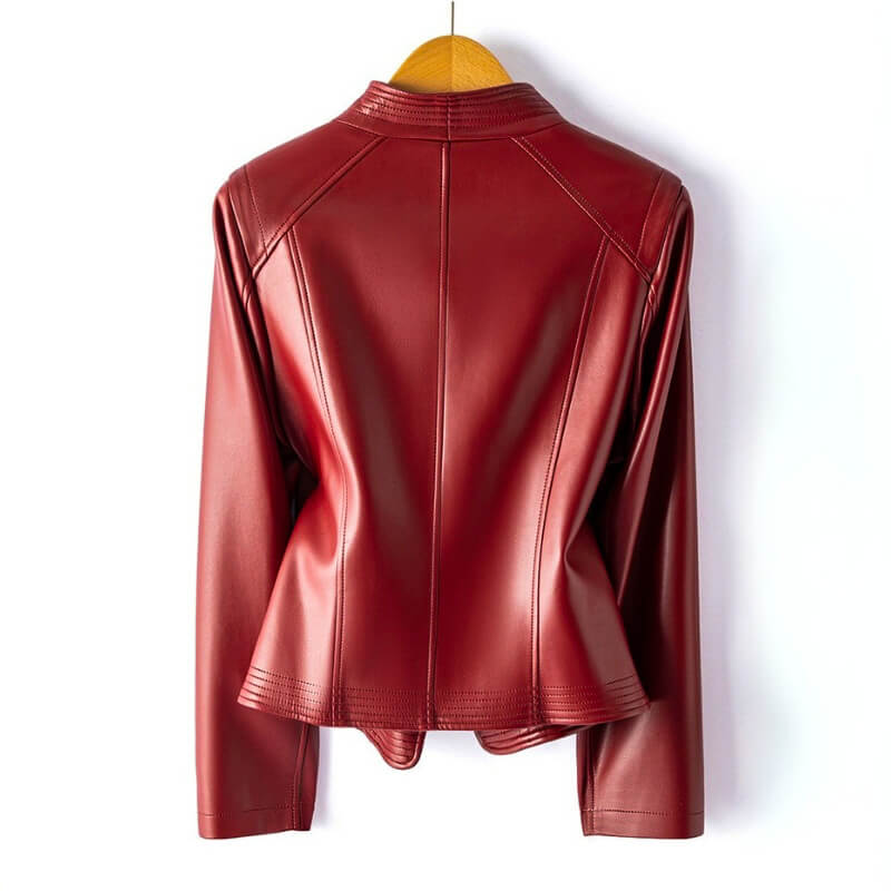 ELLENIA – Cazadora efecto piel para mujer con estilo atemporal