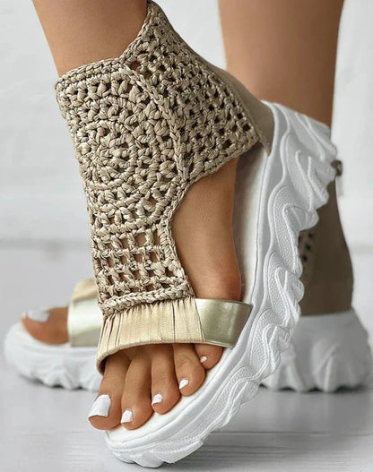 Sandalias bohemias para mujer con diseño trenzado y comodidad excepcional – LUMINA