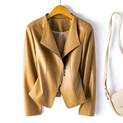 ELLENIA – Cazadora efecto piel para mujer con estilo atemporal