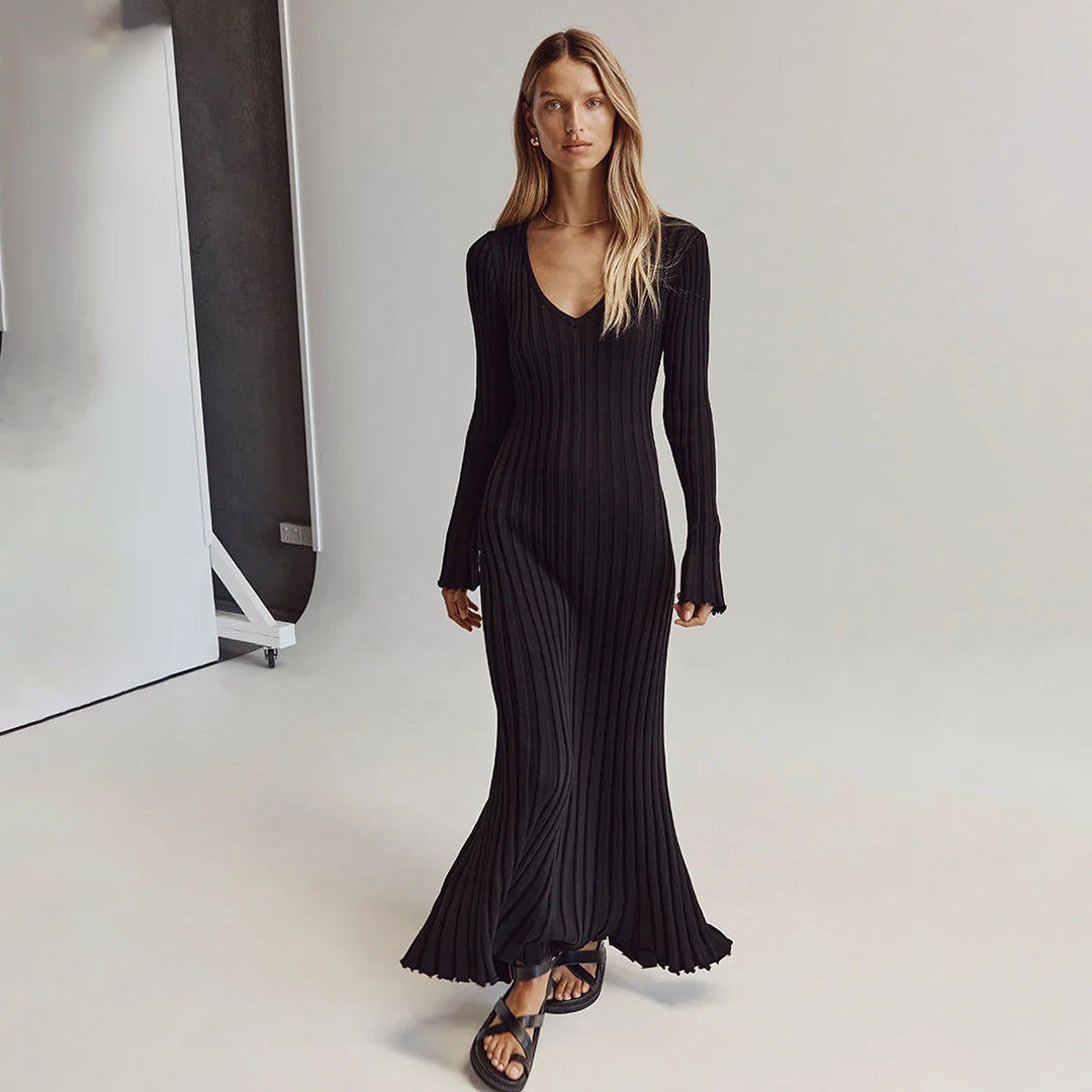 ABIGAIL – Vestido maxi de punto para mujer