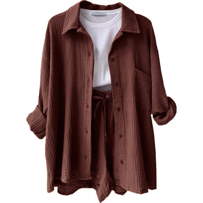 Conjunto de dos piezas en algodón para mujer, estilo relajado y elegante – LUNARIA