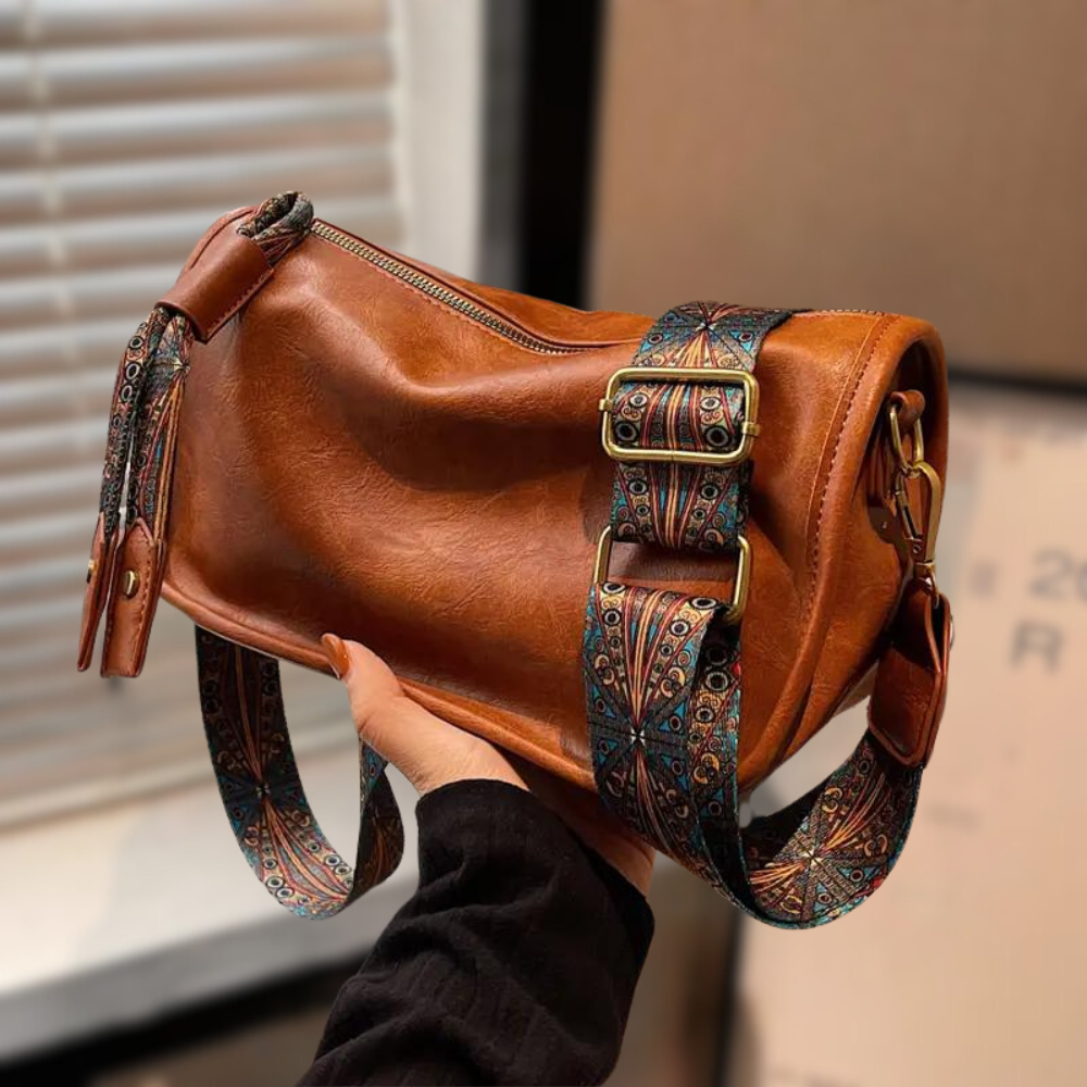 Bolso bandolera negro para mujer con interior amplio – ARVÉA