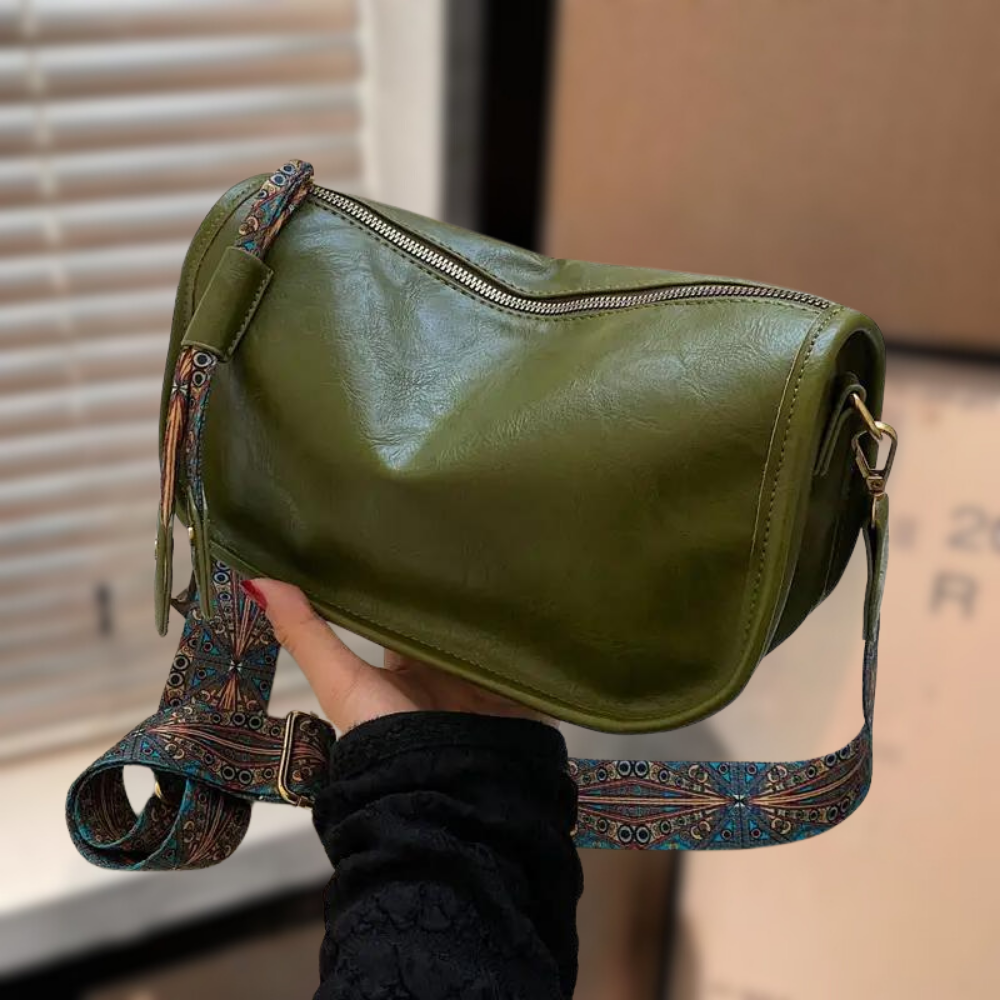 Bolso bandolera negro para mujer con interior amplio – ARVÉA