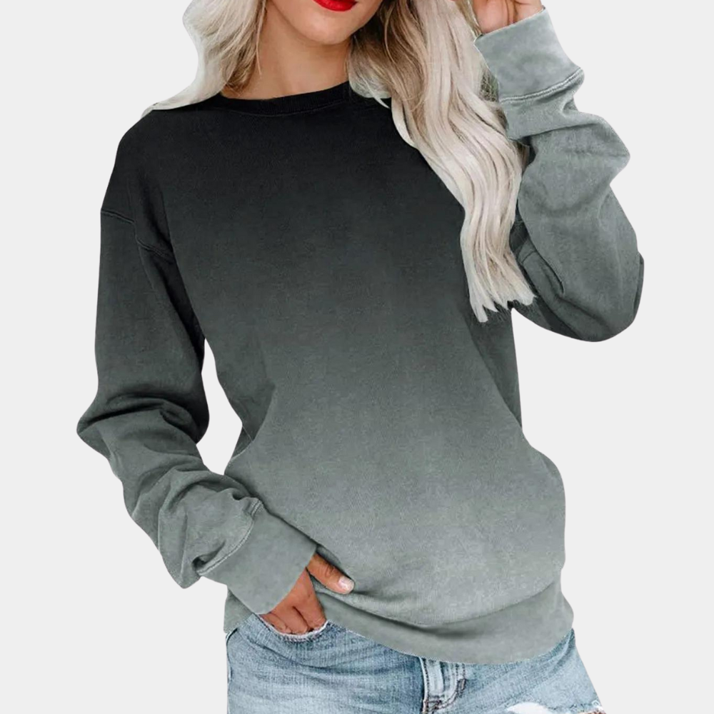NAYA - Sudadera casual degradada de manga larga para mujer