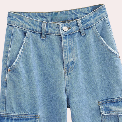CELINE - Pantalón cargo de mezclilla para mujer