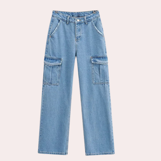CELINE - Pantalón cargo de mezclilla para mujer