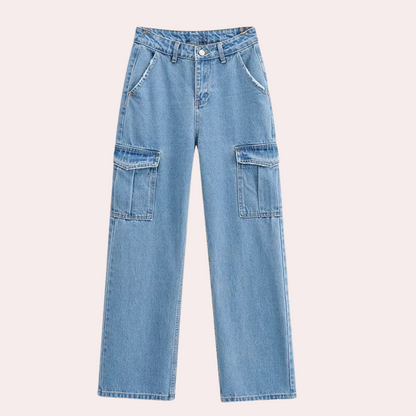 CELINE - Pantalón cargo de mezclilla para mujer
