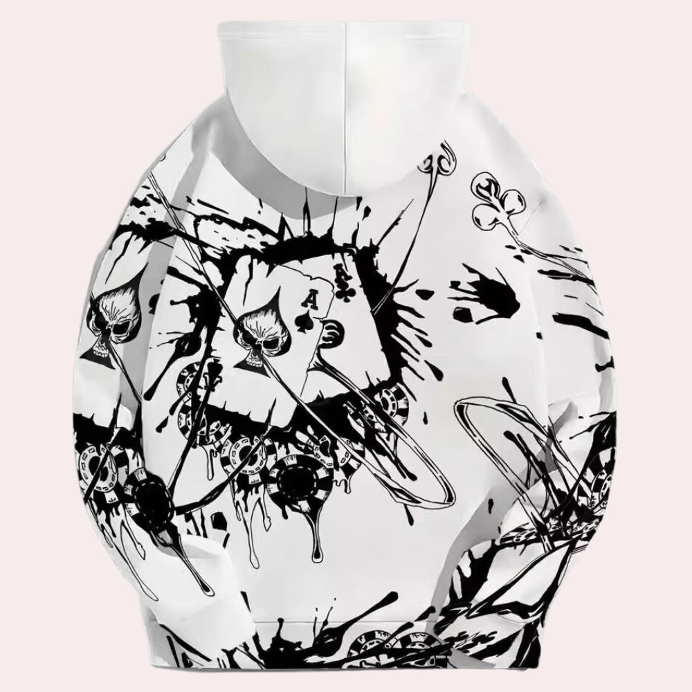 MATEO - Sudadera con capucha y estampado gráfico para hombre