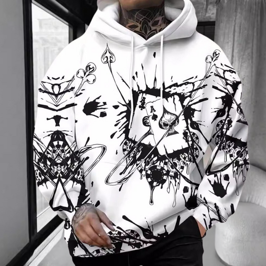 MATEO - Sudadera con capucha y estampado gráfico para hombre