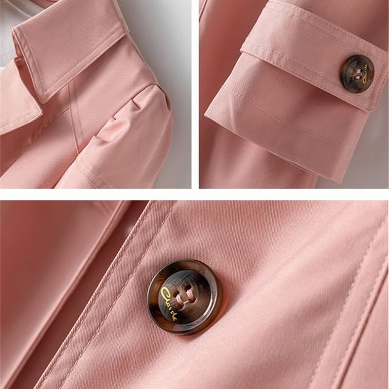 CHAMORA – Abrigo trench de invierno para mujer con cinturón ajustable