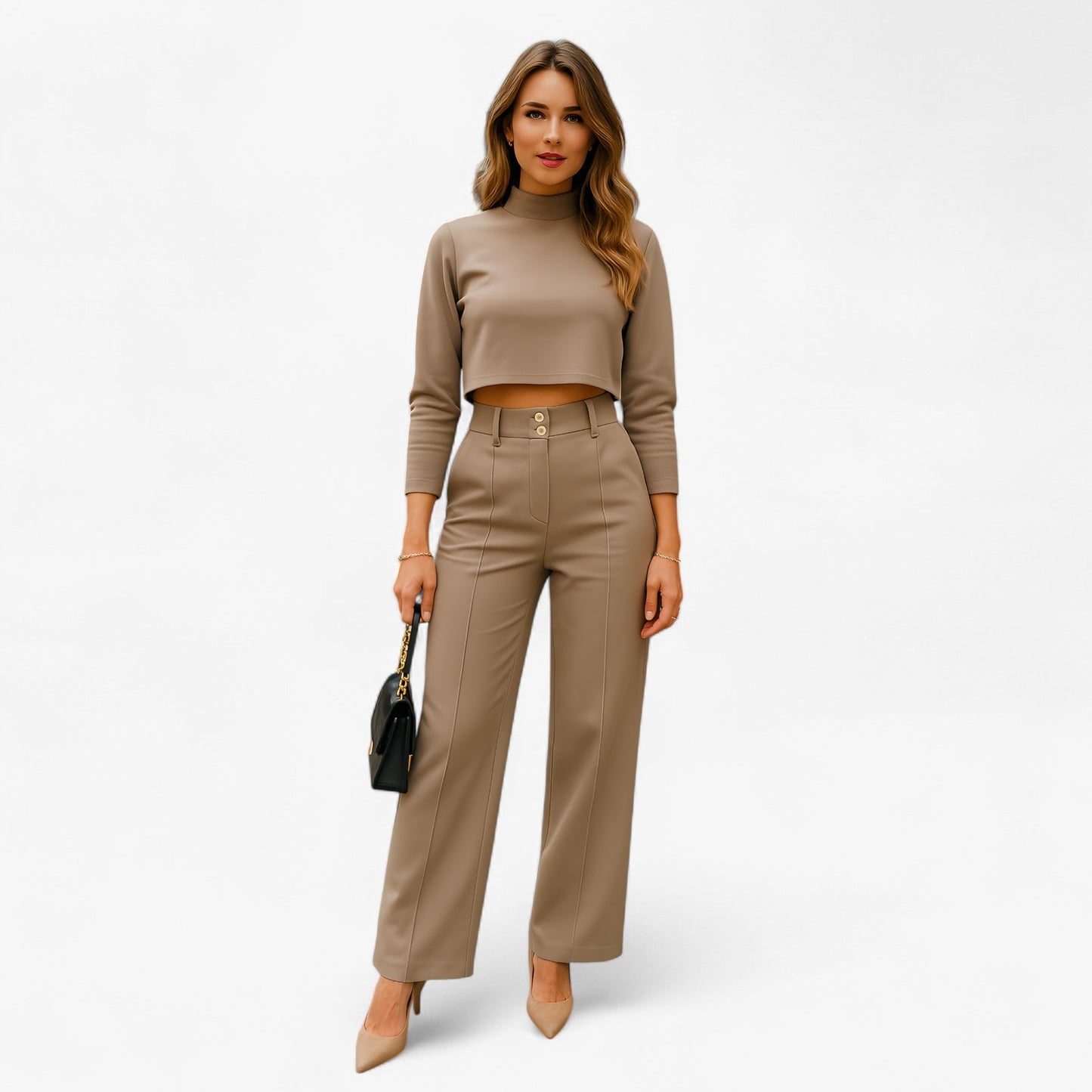 Conjunto de dos piezas con top y falda para mujer – BELLA DUO